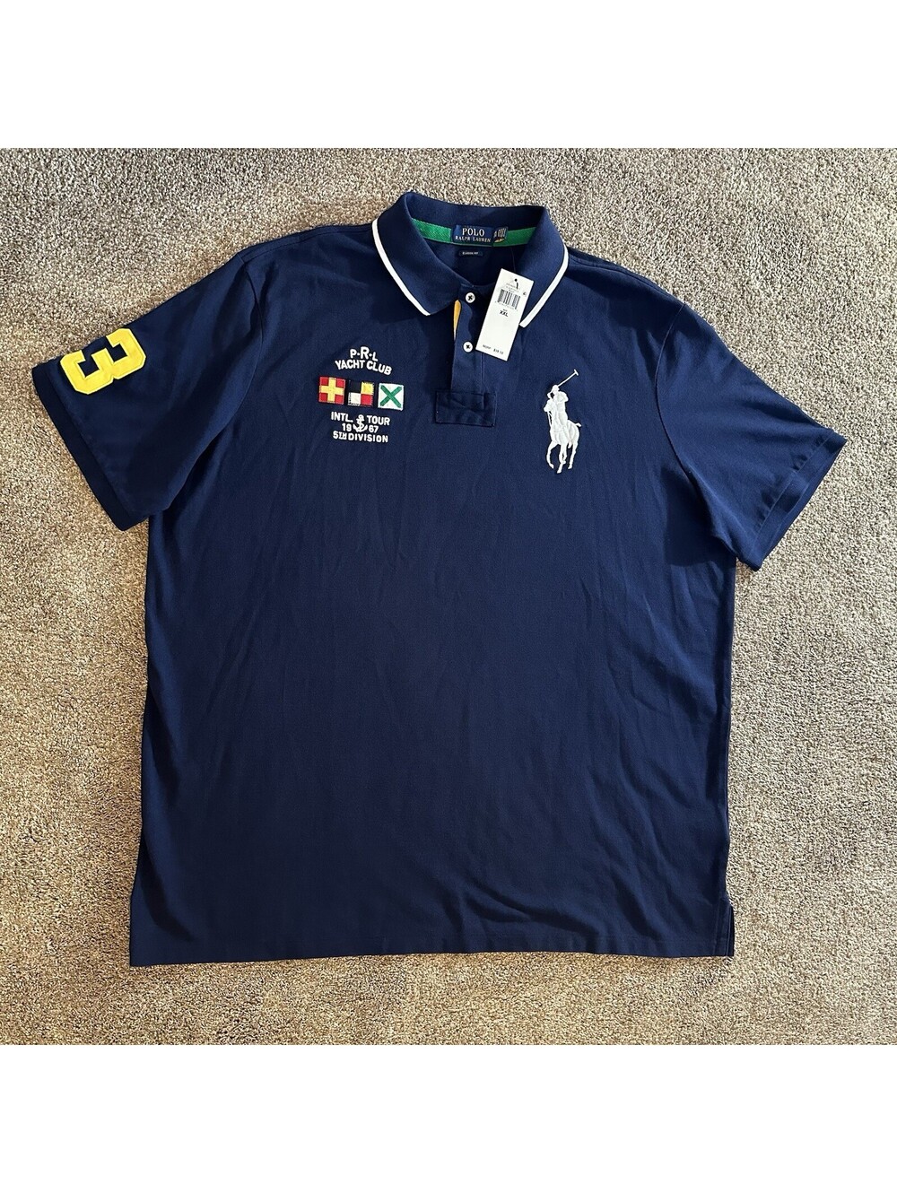 NEW Ralph Lauren PRL Yacht Club Big Pony Polo Shirt TOUR 1967 5th Division XXL